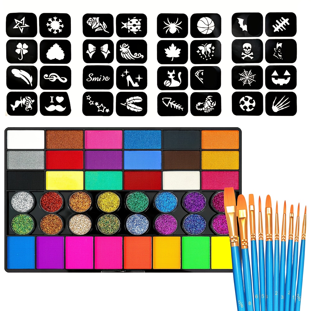 Cosplay Prop Paint - 42색 페이스 바디 페인트 팔레트 키트