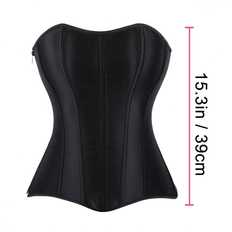 XXS 사이즈 측면 지퍼 롱 코르셋 탑, 스틸 보형물  - Boning Corset Steel 리뷰 및 가격