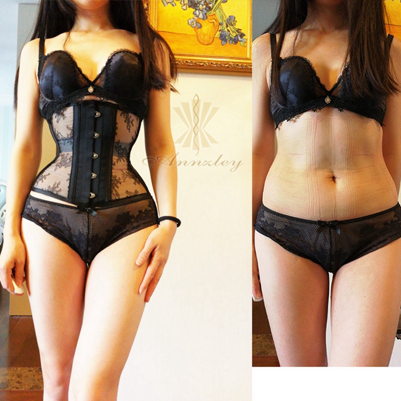 체중 감량을 위한 검은 메쉬 강철 본드 언더버스트 코르 - Boning Corset Steel 리뷰 및 가격