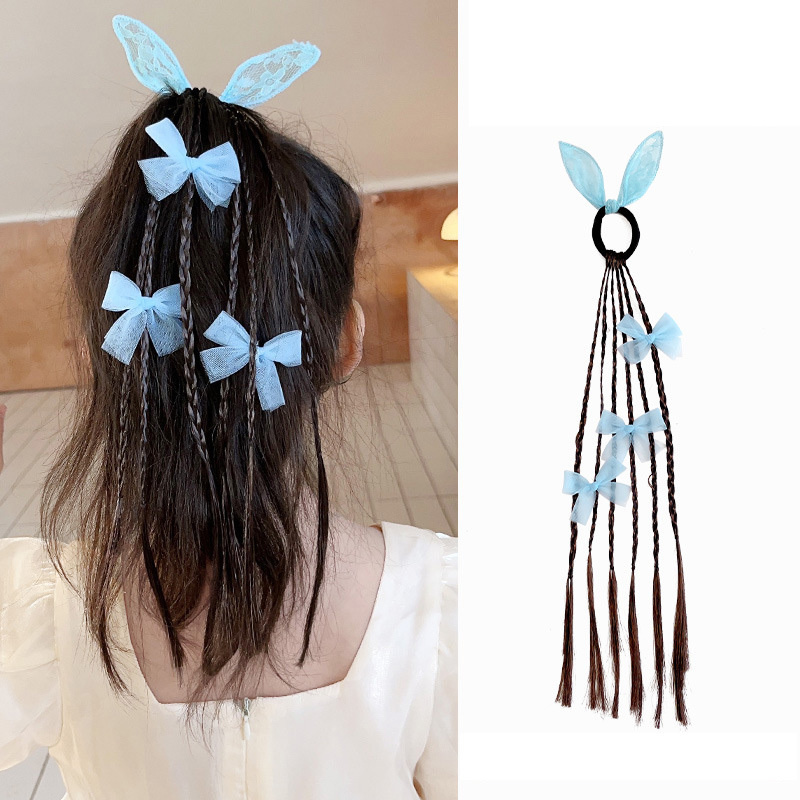 1PC 소녀 활 토끼 귀 가발 포니 테일 머리띠 고무  - Cosplay Prop Bow 리뷰 및 가격