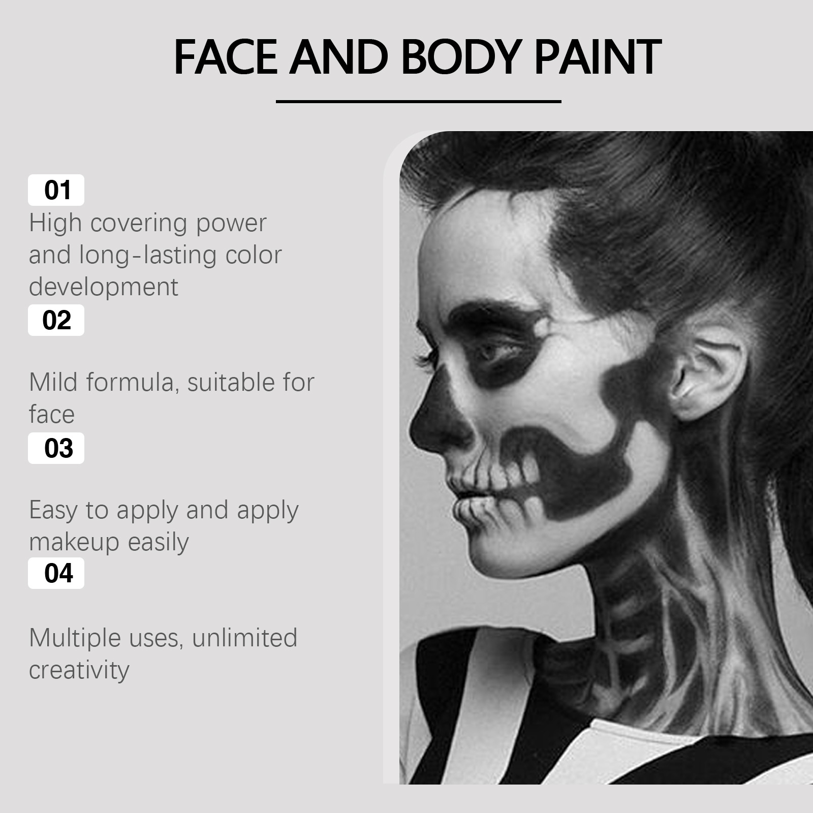 할로윈 페이스 페인팅 키트 고발색 페이스 바디 브러쉬  - Cosplay Prop Paint 리뷰 및 가격
