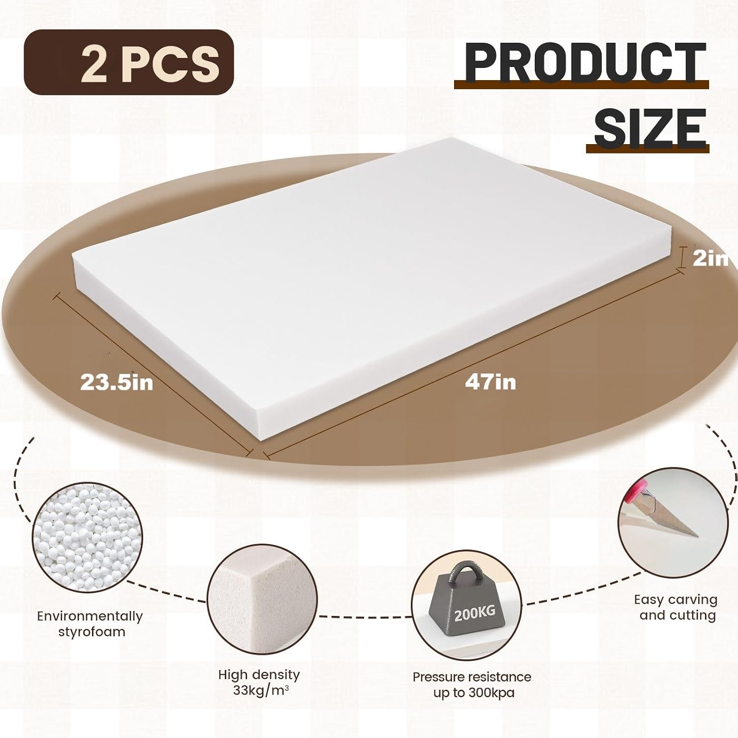 고밀도 XPS 대형 폼보드, 2개입, 47x23.5x2 - Cosplay Prop Foam Board 리뷰 및 가격