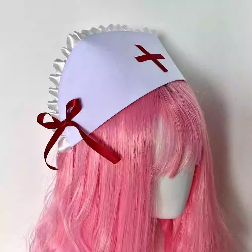 코스프레 간호사 모자 모자 액세서리 Prop y2k 소 - Cosplay Prop Bow 리뷰 및 가격